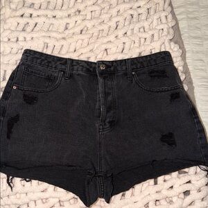 Wild Fable Black Distressed Jean Shorts High Rise